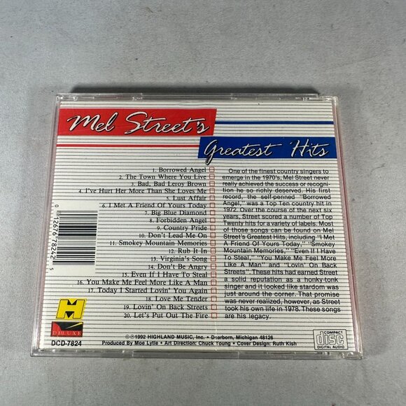 Mel Streets Greatest Hits Audio CD 1992 Country Music Collection - Picture 2 of 3